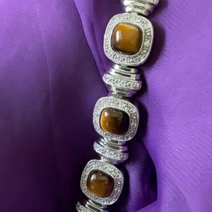 QVC silver and tiger’s eye 7.5 inch bracelet